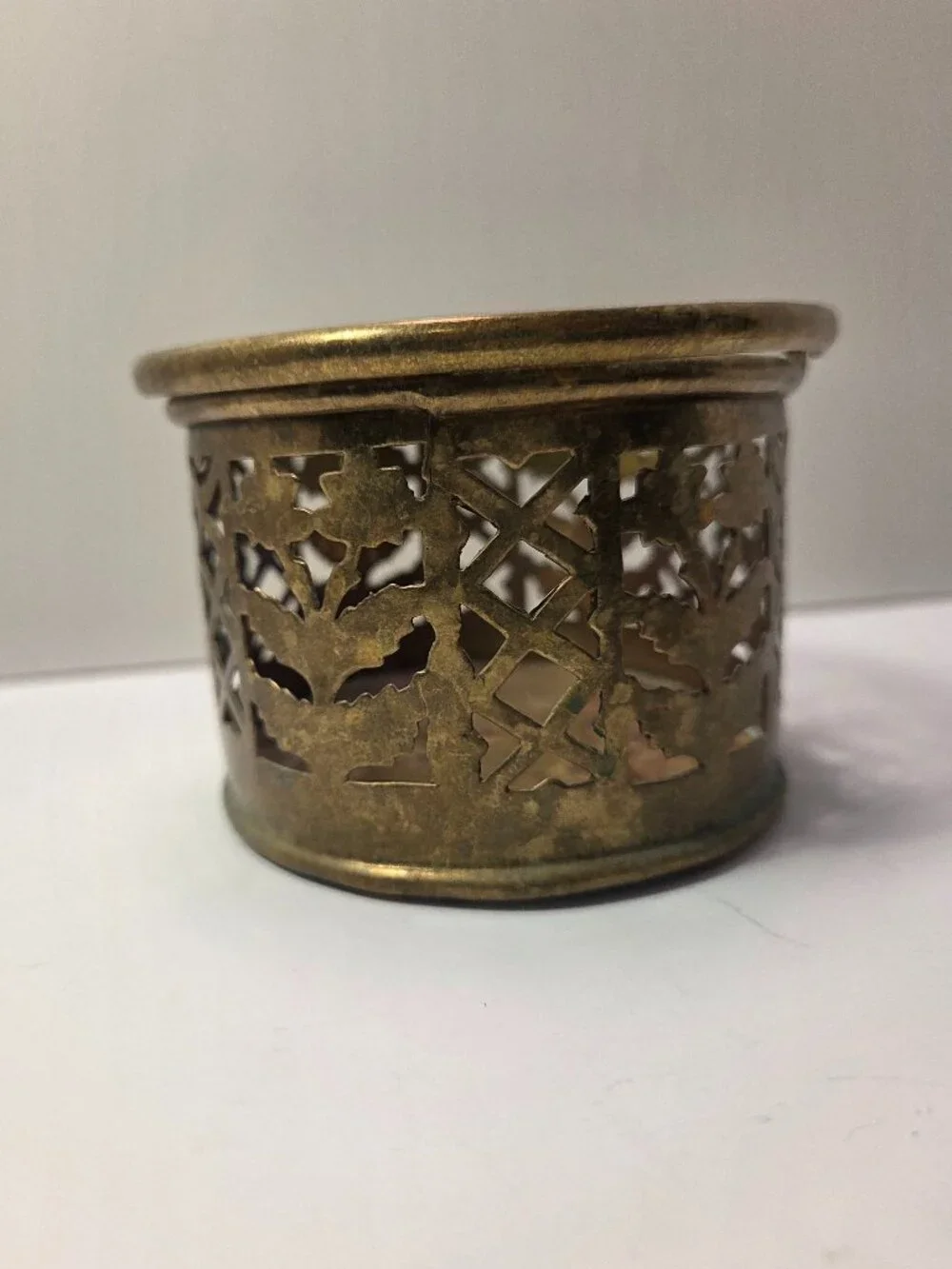 Vintage Pier 1 Brass Basket